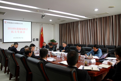 寧興剛指導大秦置業(yè)公司2018年度領(lǐng)導班子民主生活會