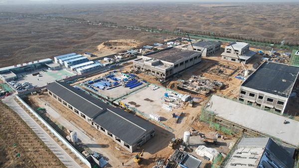 建設(shè)集團(tuán)榆林市西沙7萬噸水廠項(xiàng)目 戰(zhàn)嚴(yán)寒  搶工期  全力推進(jìn)項(xiàng)目建設(shè)