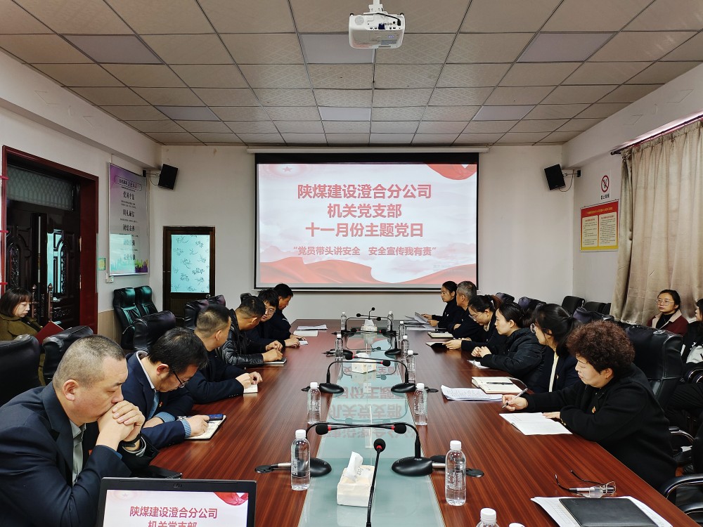 陜煤建設(shè)澄合分公司機關(guān)黨支部開展“黨建引領(lǐng)聚合力 安全護航促發(fā)展”主題黨日活動
