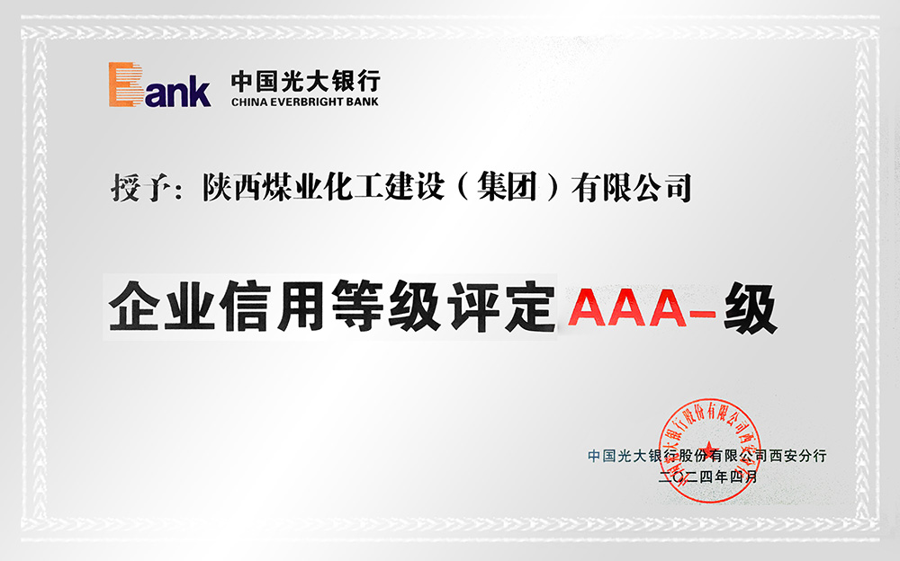 企業(yè)信用等級AAA-、AA+級